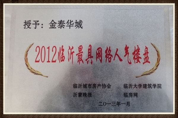 臨沂最具網絡人氣樓盤